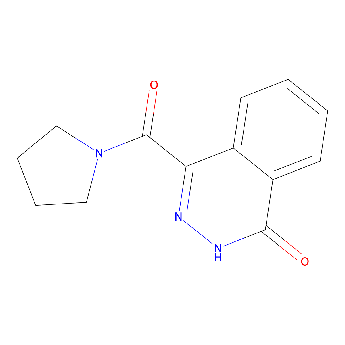 4-(pyrrolidin-1-ylcarbonyl)phthalazin-1(2H)-one molecular structure, CAS 696635-31-1