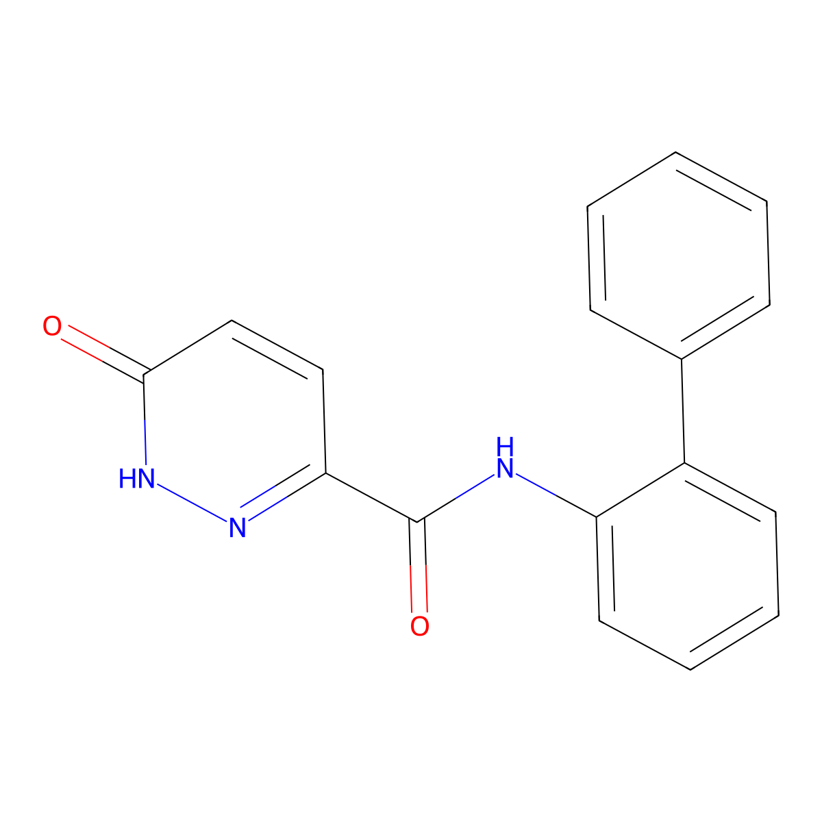 6-oxo-N-(2-phenylphenyl)-1H-pyridazine-3-carboxamide molecular structure, CAS 696635-66-2