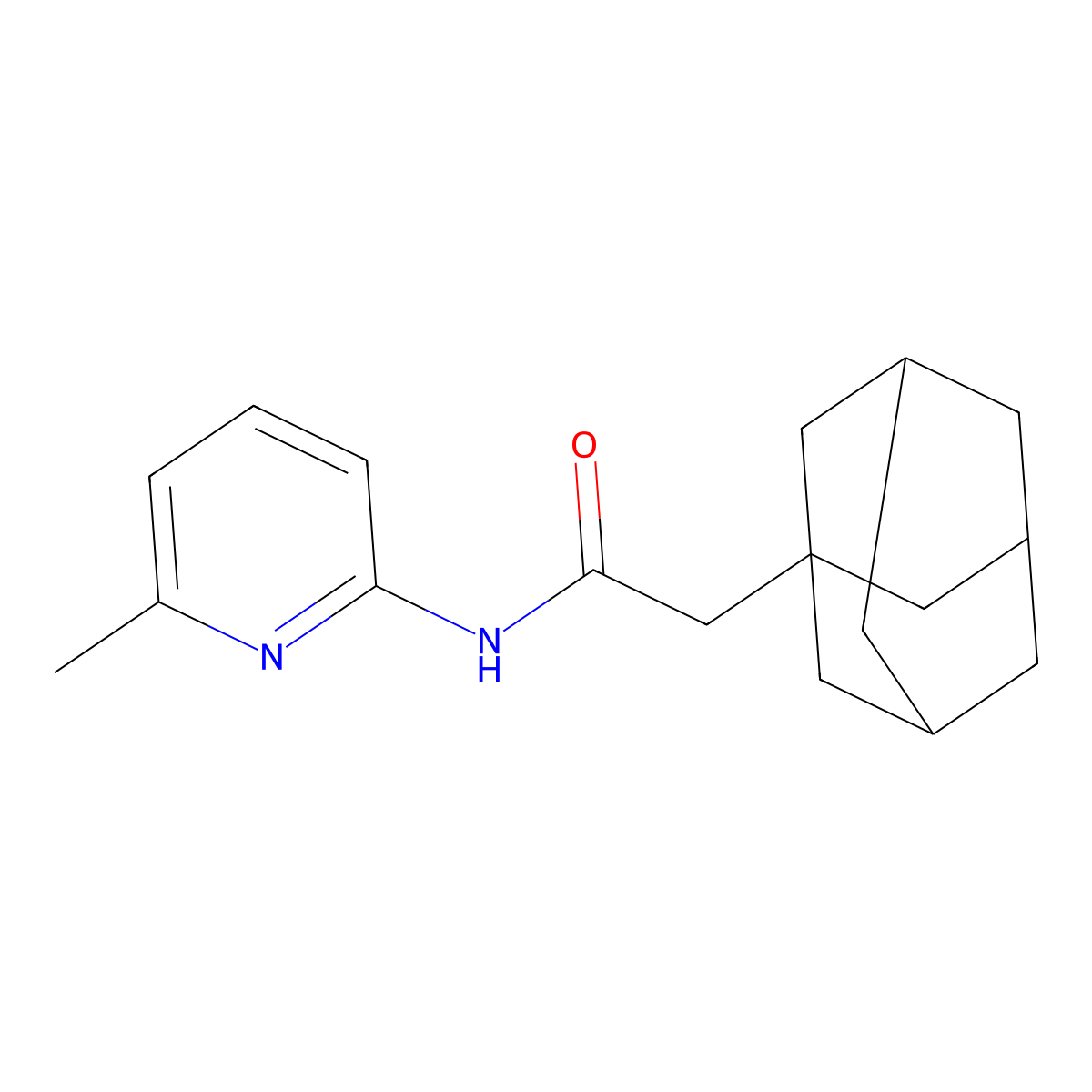 2-(1-adamantyl)-N-(6-methyl-2-pyridinyl)acetamide molecular structure, CAS 696636-61-0