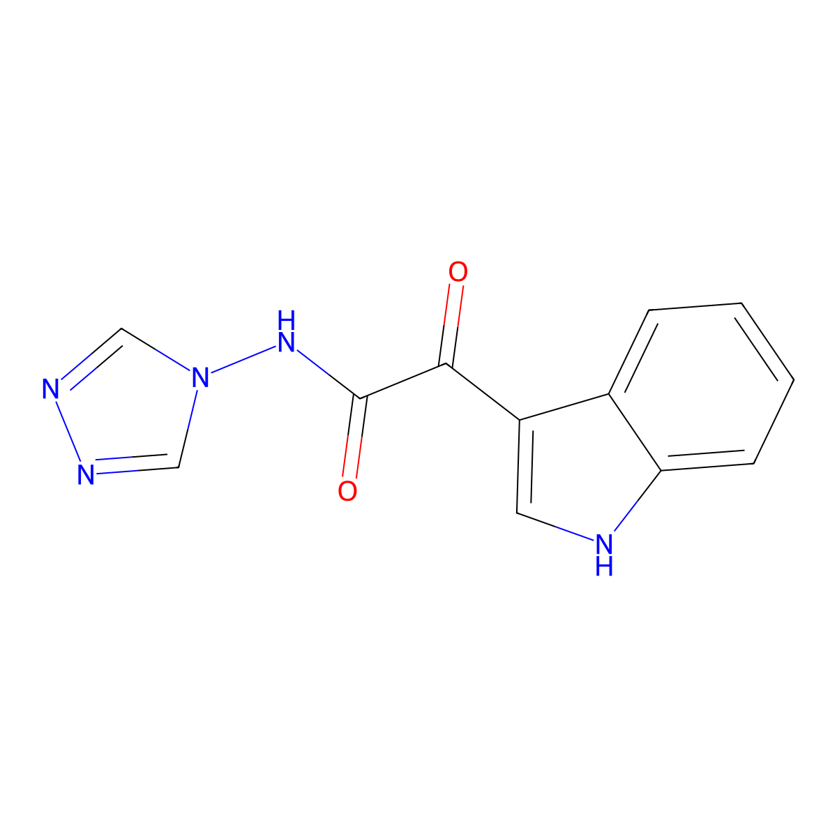 2-(1H-indol-3-yl)-2-oxo-N-(4H-1,2,4-triazol-4-yl)acetamide molecular structure, CAS 696637-70-4