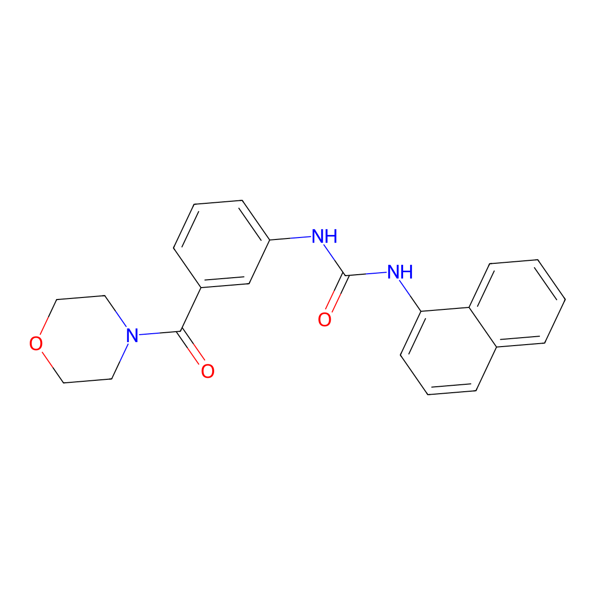 1-[3-(Morpholine-4-carbonyl)phenyl]-3-naphthalen-1-ylurea molecular structure, CAS 696638-51-4