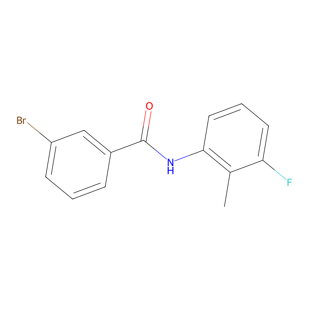 3-bromo-N-(3-fluoro-2-methylphenyl)benzamide molecular structure, CAS 696638-85-4