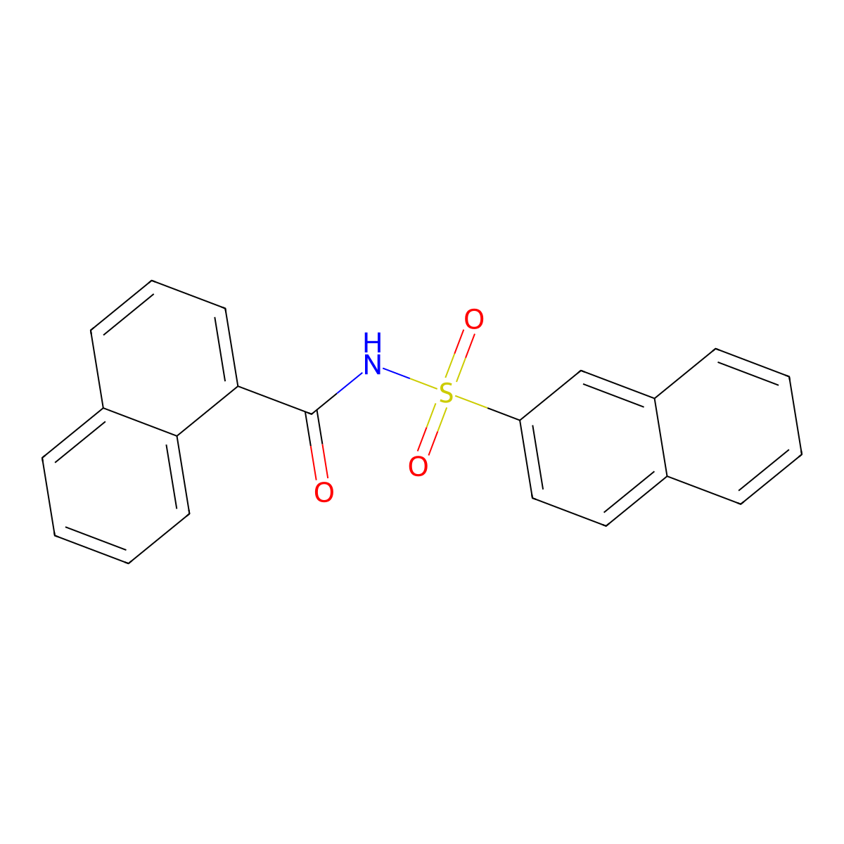 N-(naphthalen-2-ylsulfonyl)-1-naphthamide molecular structure, CAS 696640-65-0