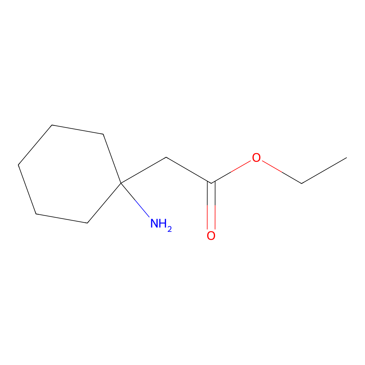 Ethyl (1-aminocyclohexyl)acetate molecular structure, CAS 696645-77-9