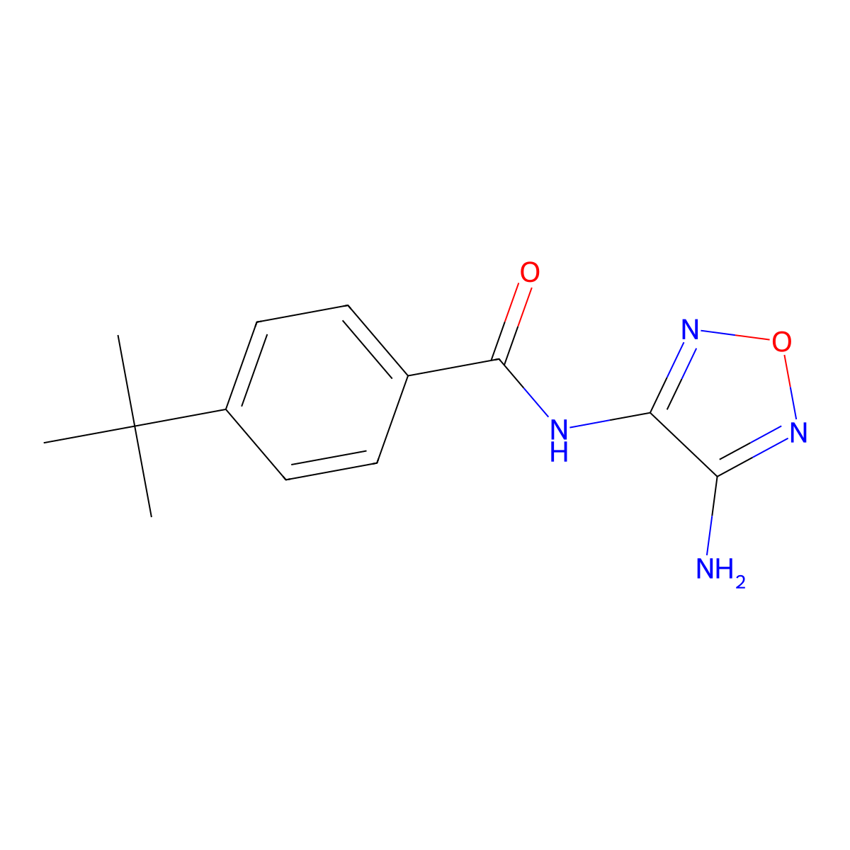 N-(4-amino-1,2,5-oxadiazol-3-yl)-4-tert-butylbenzamide molecular structure, CAS 696647-76-4