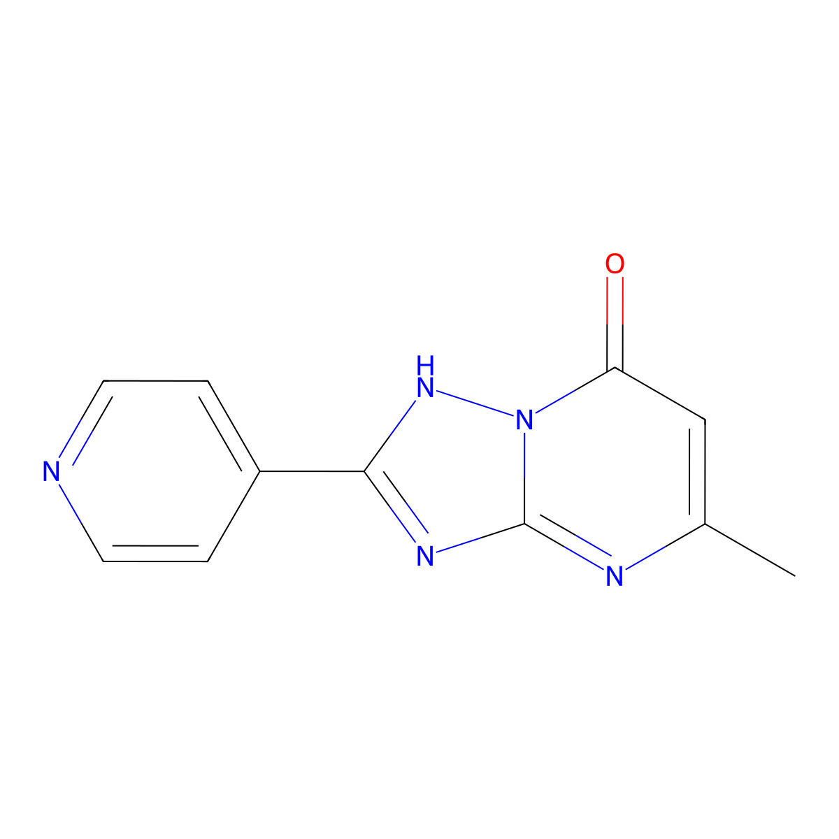 5-Methyl-2-(4-pyridinyl)[1,2,4]triazolo[1,5-a]pyrimidin-7-ol molecular structure, CAS 696647-90-2