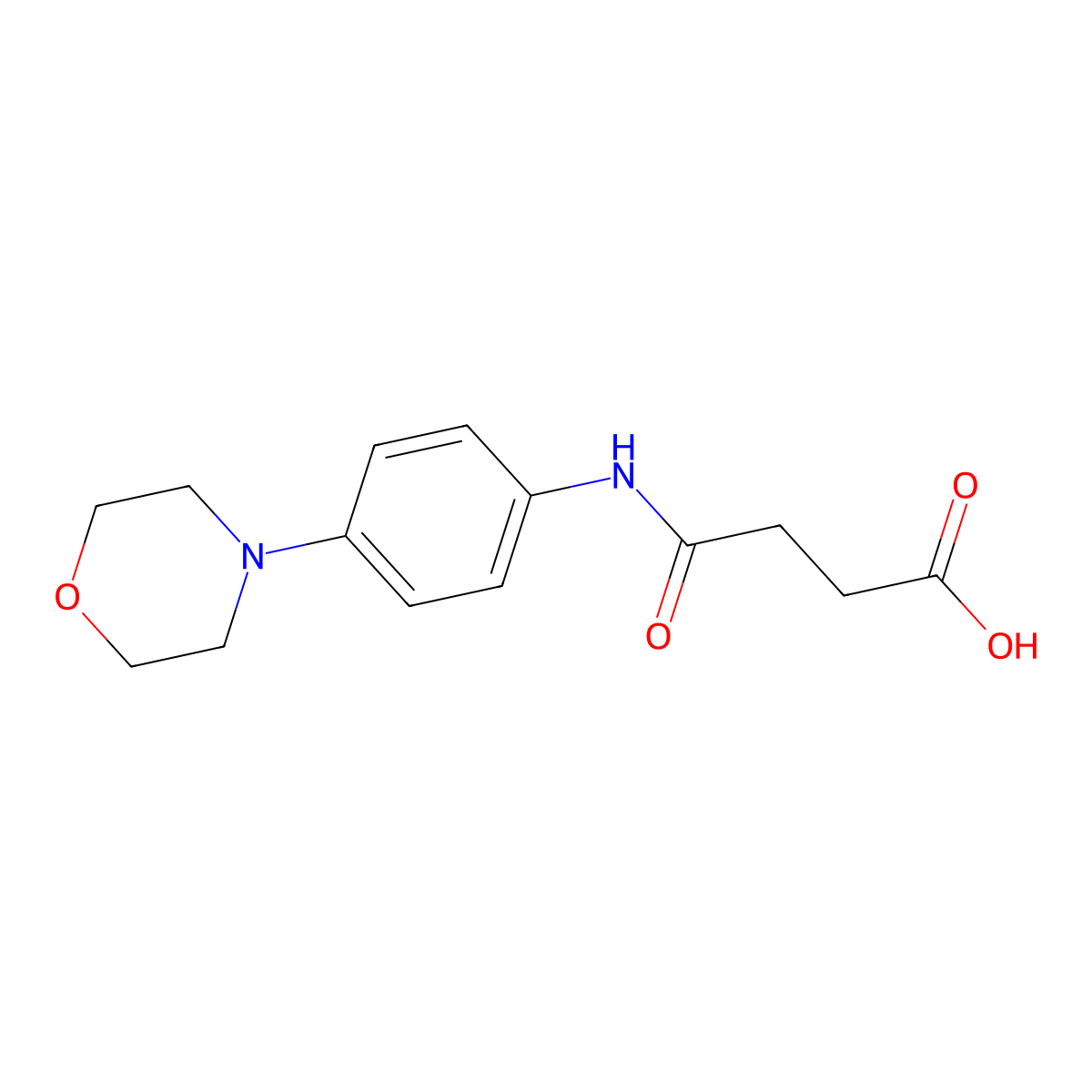 4-[(4-Morpholin-4-ylphenyl)amino]-4-oxobutanoic acid molecular structure, CAS 696648-50-7