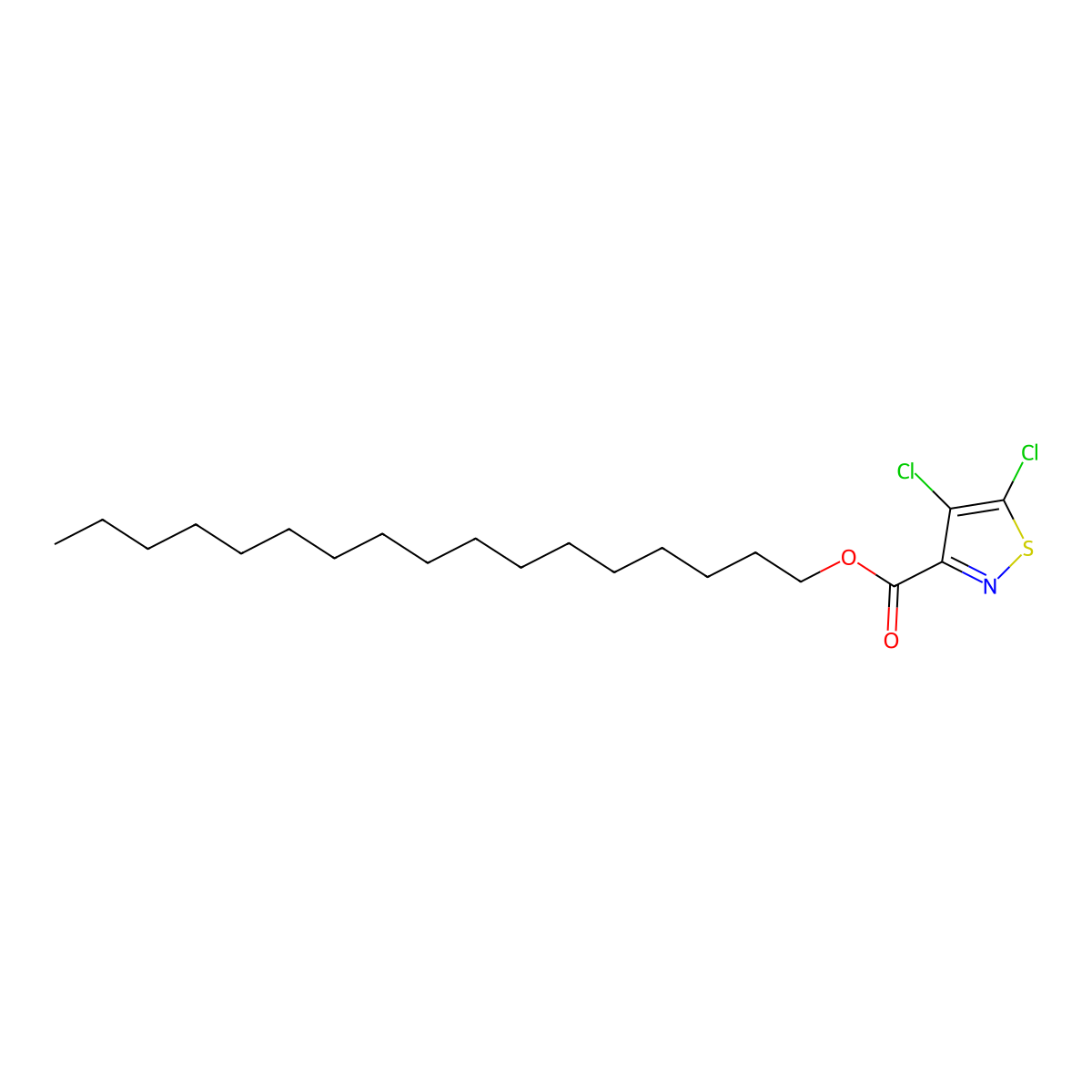 3-Isothiazolecarboxylic acid, 4,5-dichloro-, heptadecyl ester molecular structure, CAS 696649-34-0