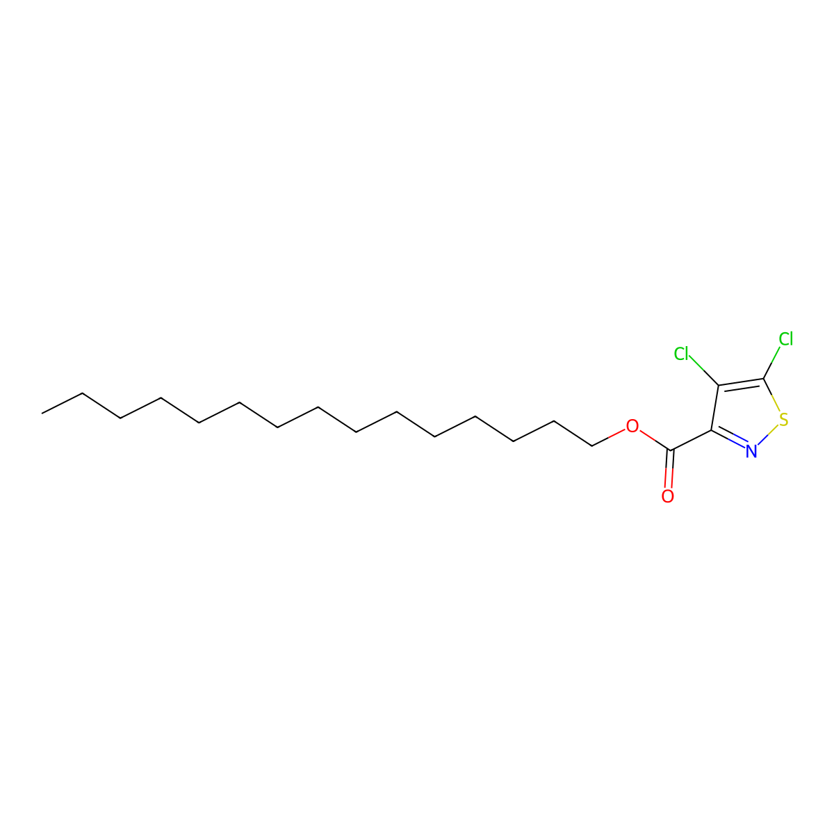 3-Isothiazolecarboxylic acid, 4,5-dichloro-, pentadecyl ester molecular structure, CAS 696649-38-4