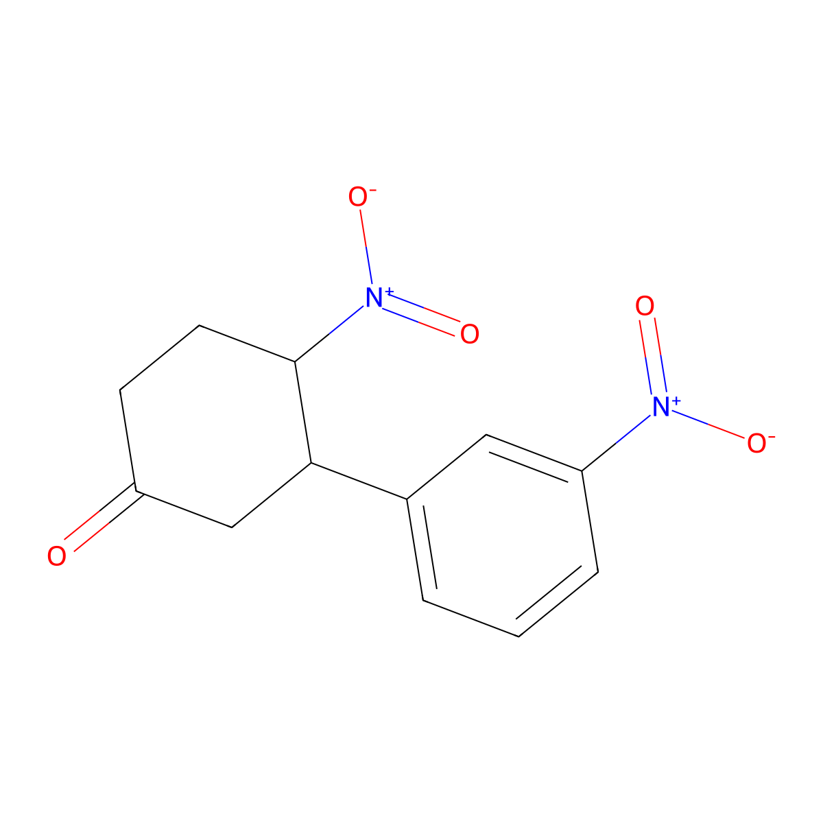 4-Nitro-3-(3-nitrophenyl)cyclohexanone molecular structure, CAS 696649-85-1