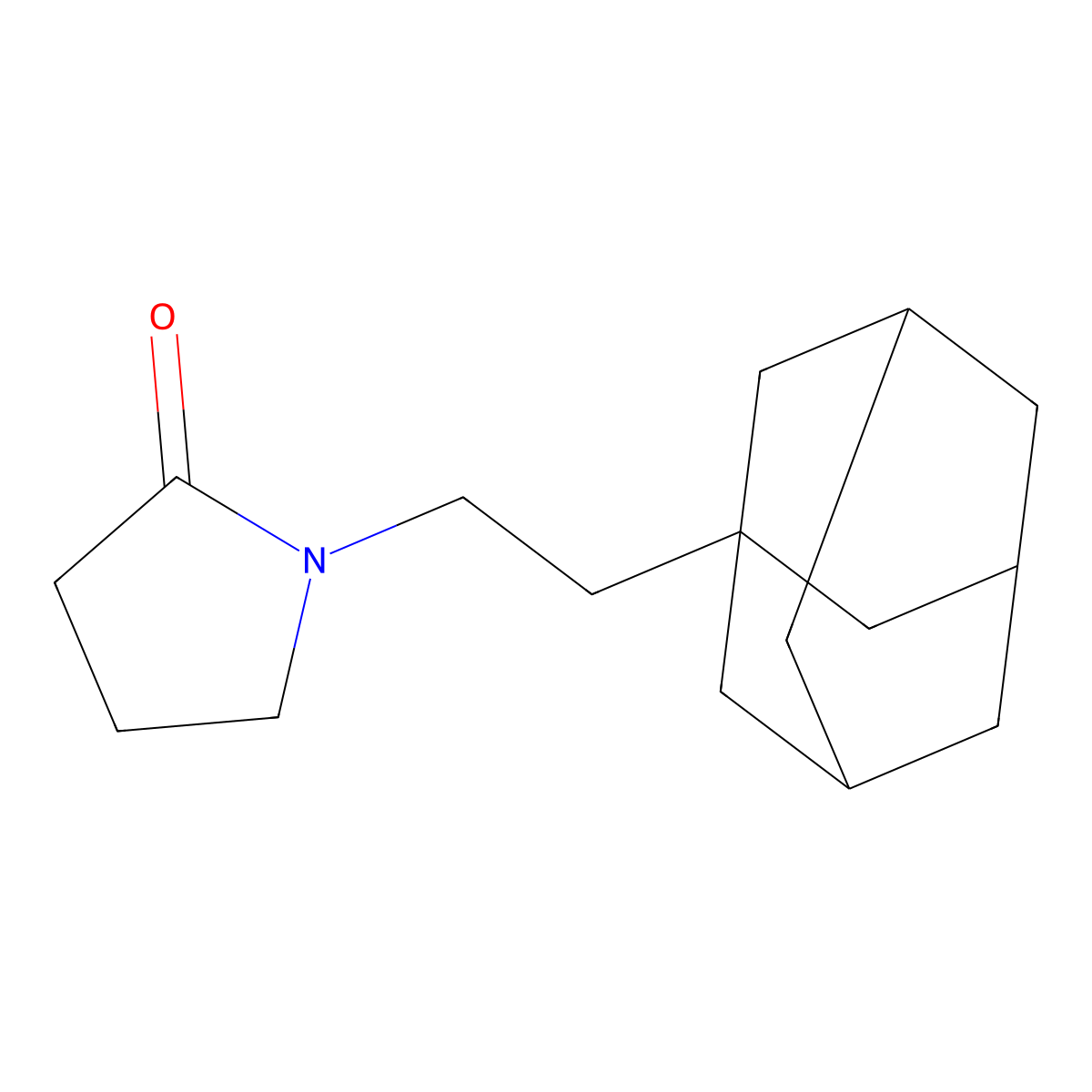 1-[2-(1-Adamantyl)ethyl]pyrrolidin-2-one molecular structure, CAS 696649-95-3