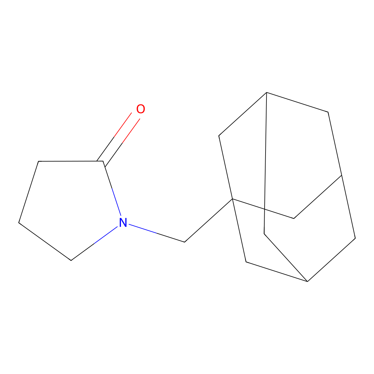 1-(1-Adamantylmethyl)pyrrolidin-2-one molecular structure, CAS 696649-98-6