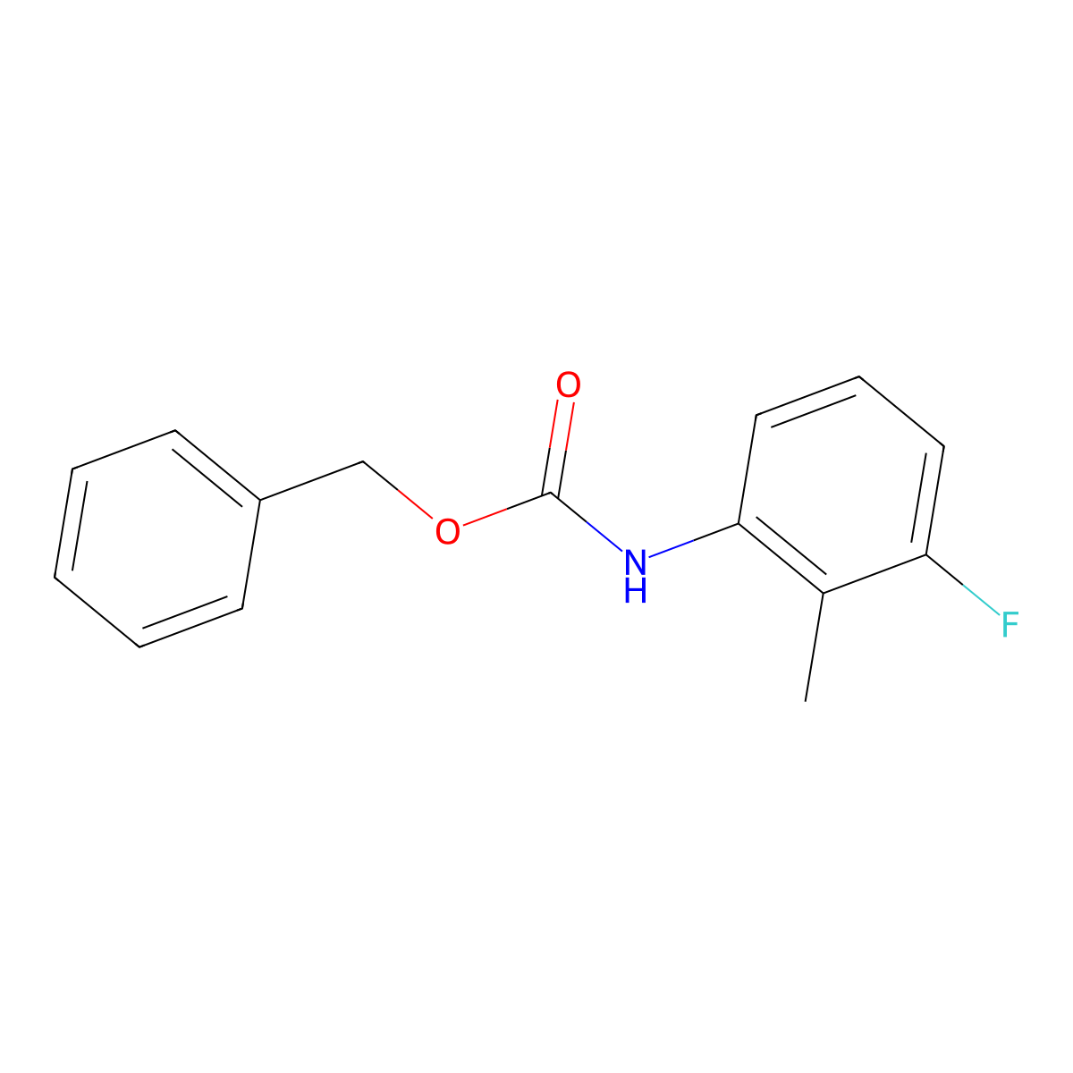 benzyl N-(3-fluoro-2-methylphenyl)carbamate molecular structure, CAS 696650-14-3