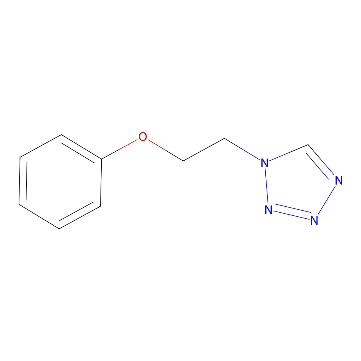 1-(2-phenoxyethyl)-1H-tetrazole molecular structure, CAS 696651-58-8