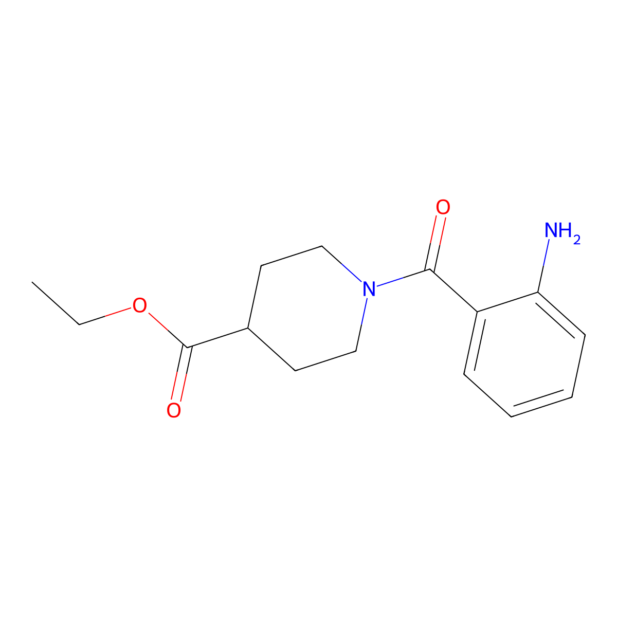 Ethyl 1-(2-aminobenzoyl)piperidine-4-carboxylate molecular structure, CAS 696654-85-0