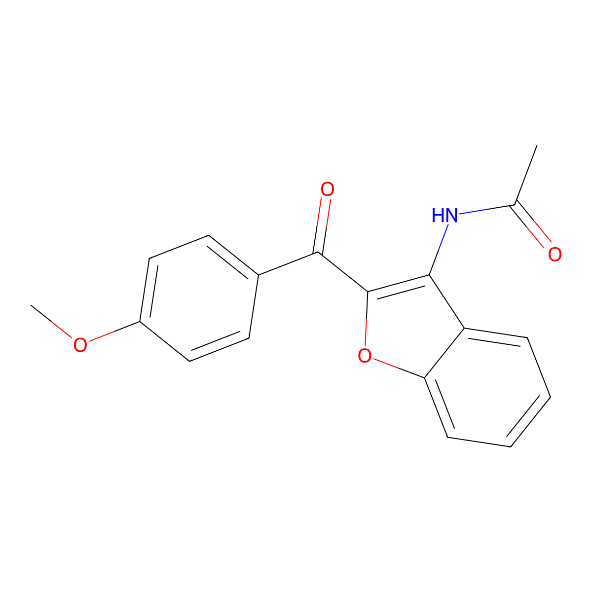 N-[2-(4-methoxybenzoyl)-1-benzofuran-3-yl]acetamide molecular structure, CAS 696655-62-6