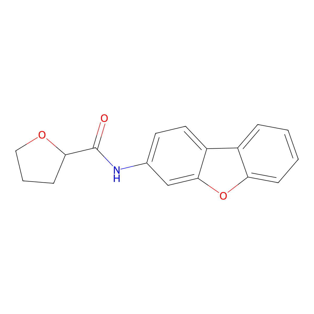 N-dibenzofuran-3-yloxolane-2-carboxamide molecular structure, CAS 696655-93-3