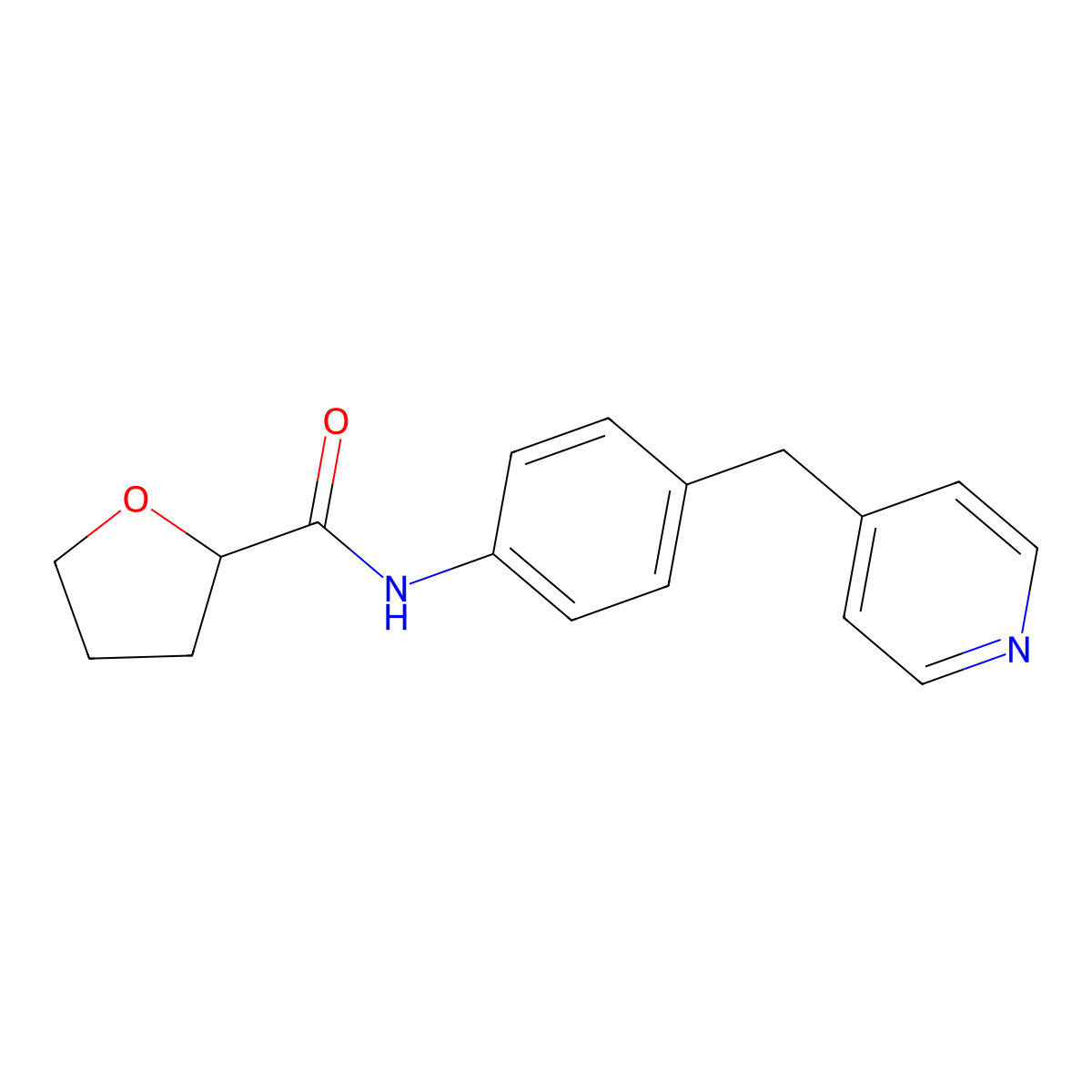 N-[4-(pyridin-4-ylmethyl)phenyl]oxolane-2-carboxamide molecular structure, CAS 696655-96-6