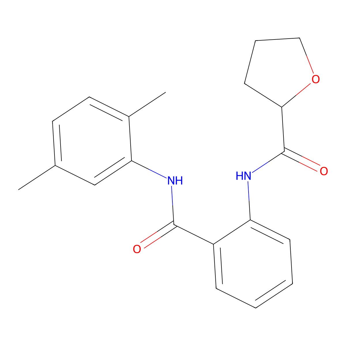 N-[2-[(2,5-dimethylphenyl)carbamoyl]phenyl]oxolane-2-carboxamide molecular structure, CAS 696656-14-1
