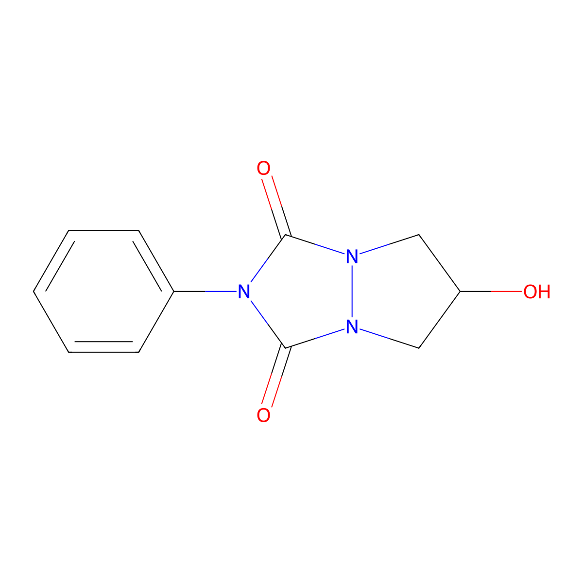 6-hydroxy-2-phenyldihydro-1H,5H-pyrazolo[1,2-a][1,2,4]triazole-1,3(2H)-dione molecular structure, CAS 696656-68-5