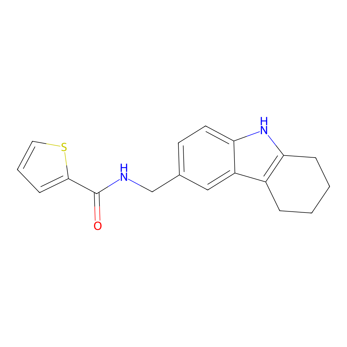 N-[(2,3,4,9-tetrahydro-1H-carbazol-6-yl)methyl]thiophene-2-carboxamide molecular structure, CAS 696656-94-7
