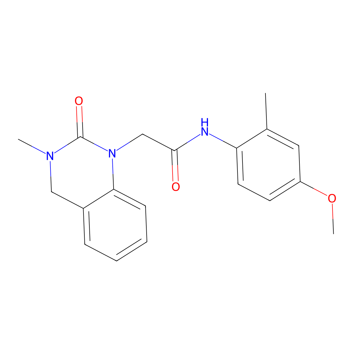 N-(4-methoxy-2-methylphenyl)-2-(3-methyl-2-oxo-4H-quinazolin-1-yl)acetamide molecular structure, CAS 696657-12-2