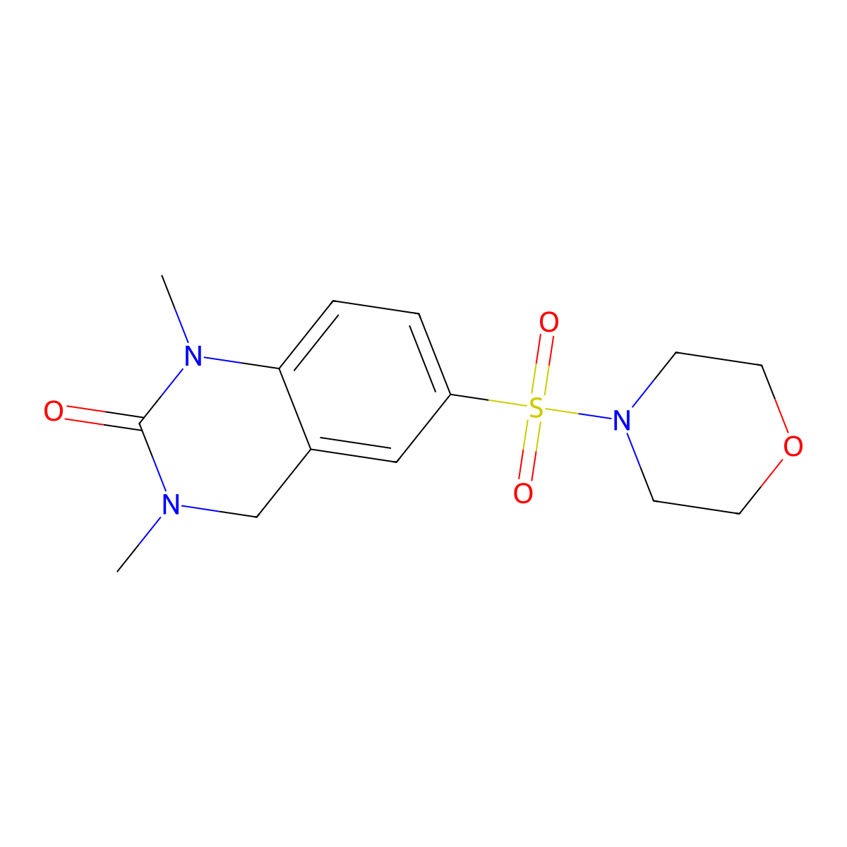 1,3-dimethyl-6-(morpholin-4-ylsulfonyl)-3,4-dihydroquinazolin-2(1H)-one molecular structure, CAS 696657-28-0