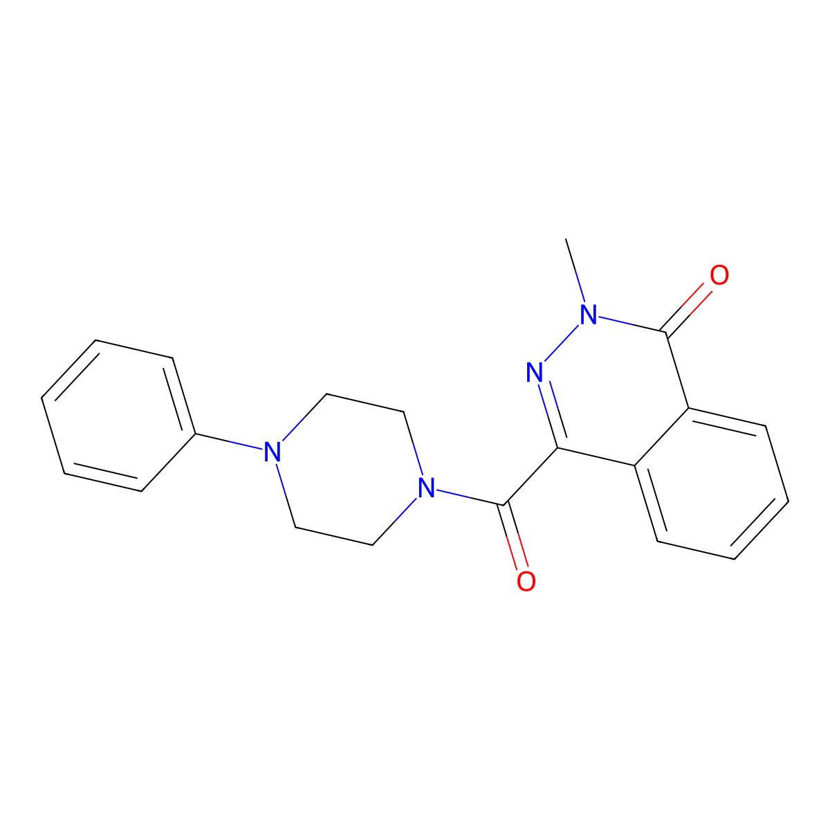 2-methyl-4-[(4-phenylpiperazin-1-yl)carbonyl]phthalazin-1(2H)-one molecular structure, CAS 696657-48-4