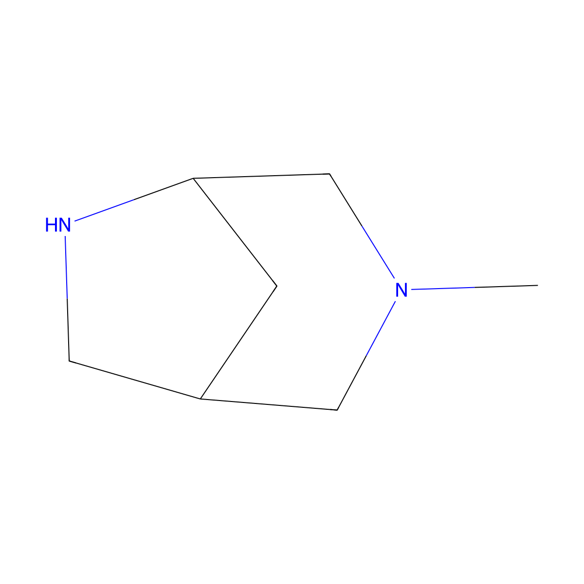 3-Methyl-3,6-diazabicyclo[3.2.1]octane molecular structure, CAS 69667-09-0