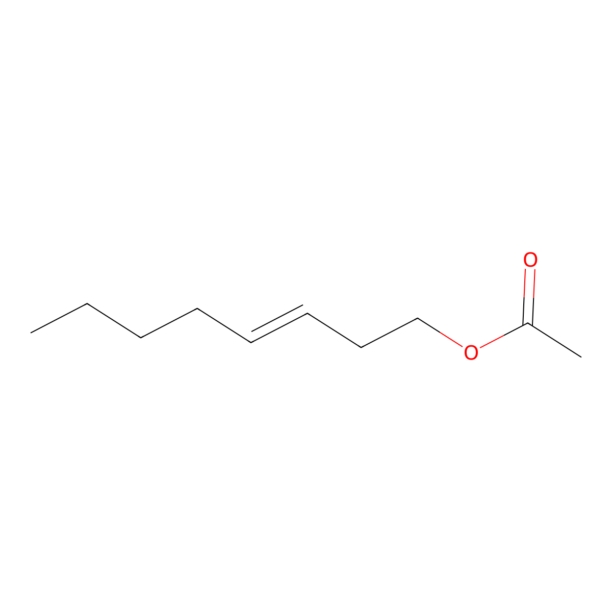3-Octen-1-ol-acetate molecular structure, CAS 69668-83-3