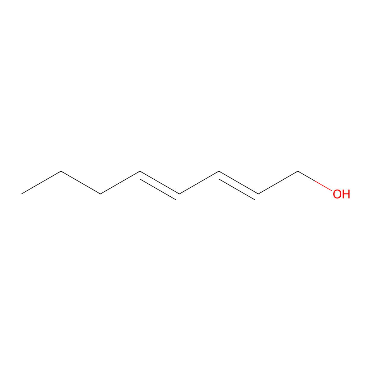 Octa-2,4-dien-1-ol molecular structure, CAS 69668-94-6