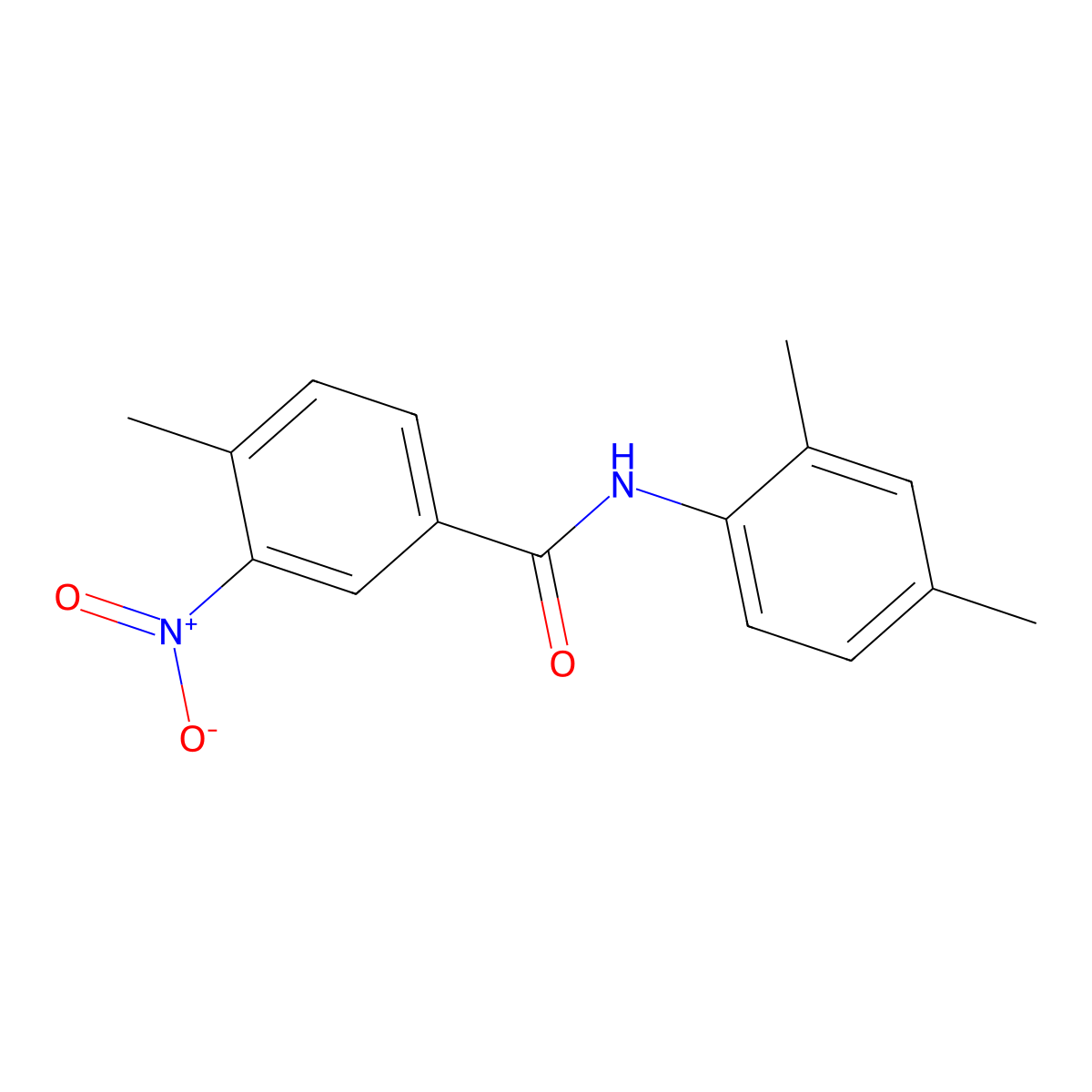 2',4'-Dimethyl-3-nitro-4-toluanilide molecular structure, CAS 6967-11-9