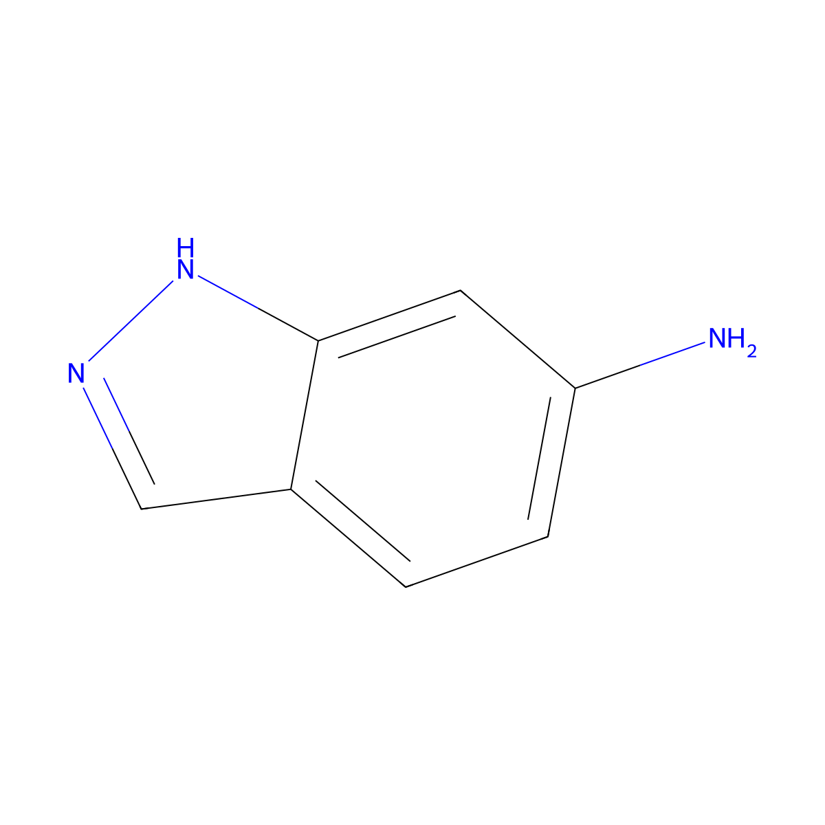 1H-Indazol-6-amine molecular structure, CAS 6967-12-0