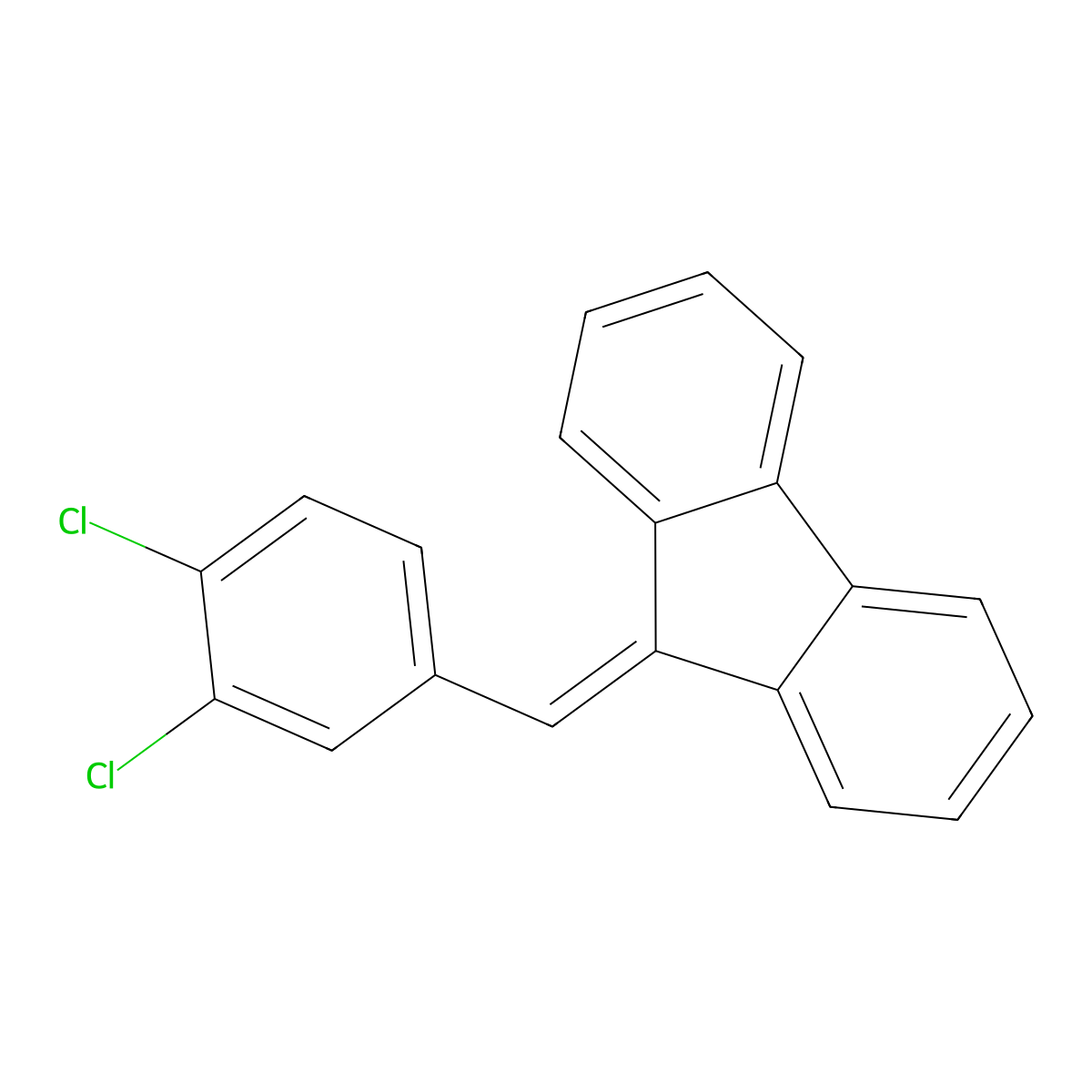 9-(3,4-Dichlorobenzylidene)fluorene molecular structure, CAS 6967-18-6