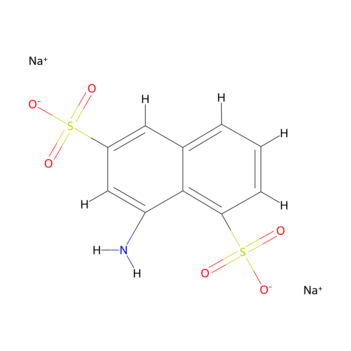 Sodium 8-aminonaphthalene-1,6-disulphonate molecular structure, CAS 6967-48-2