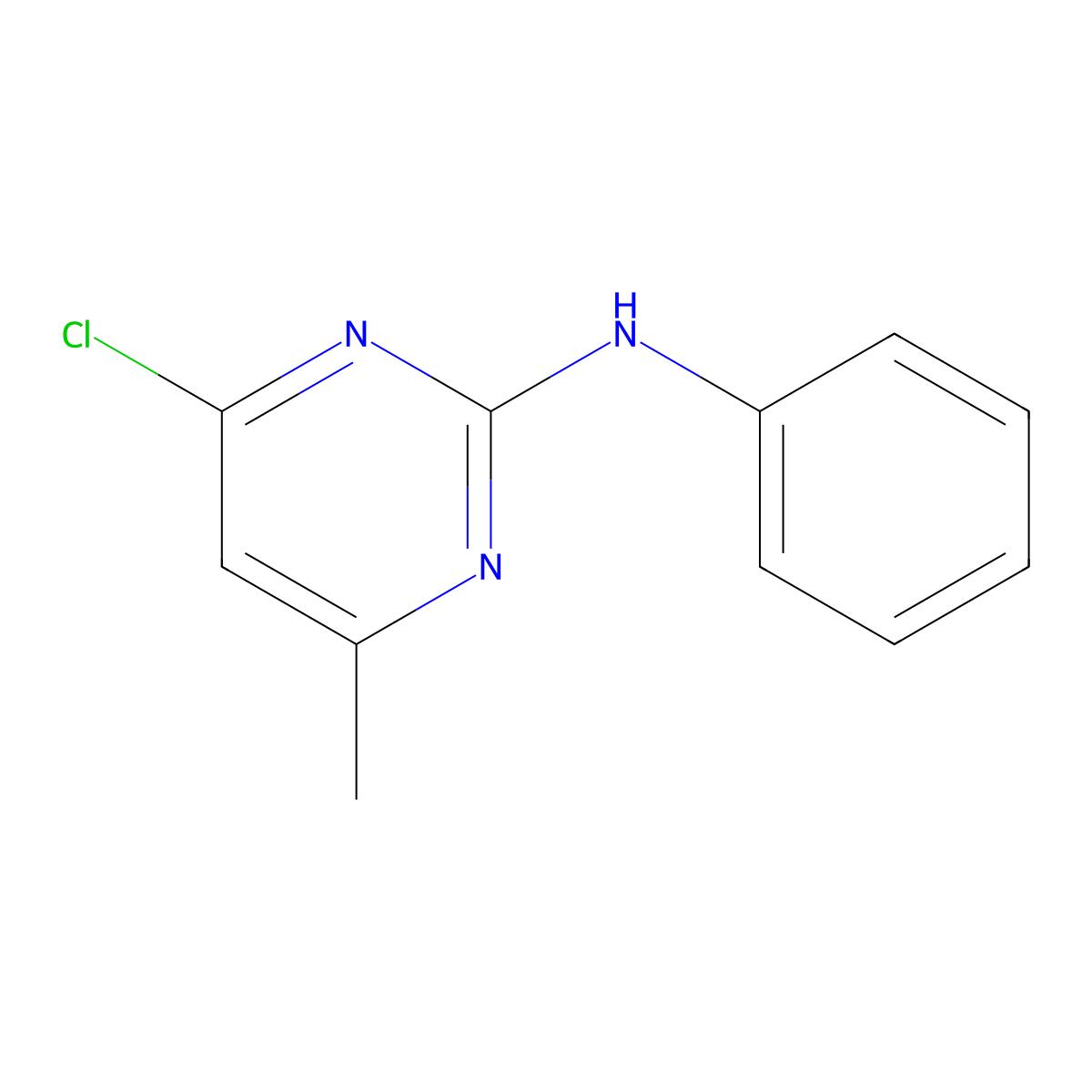 2-Anilino-4-chloro-6-methylpyrimidine molecular structure, CAS 6967-54-0