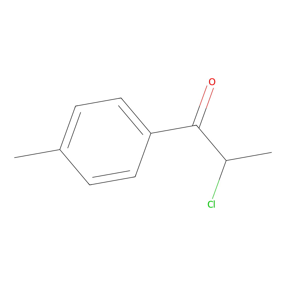 2-Chloro-1-(4-methylphenyl)propan-1-one molecular structure, CAS 69673-92-3