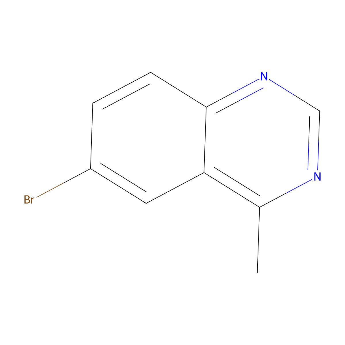 6-Bromo-4-methylquinazoline molecular structure, CAS 69674-27-7