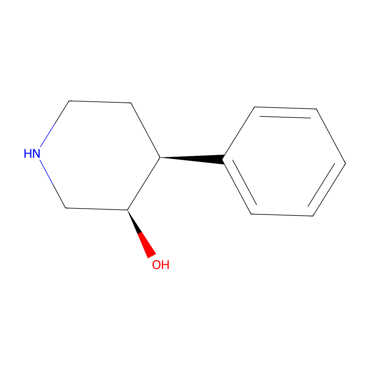 rac-(3R,4S)-4-phenylpiperidin-3-ol molecular structure, CAS 69675-19-0