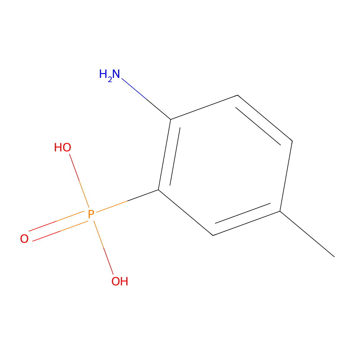 (2-Amino-5-methylphenyl)phosphonic acid molecular structure, CAS 69675-98-5