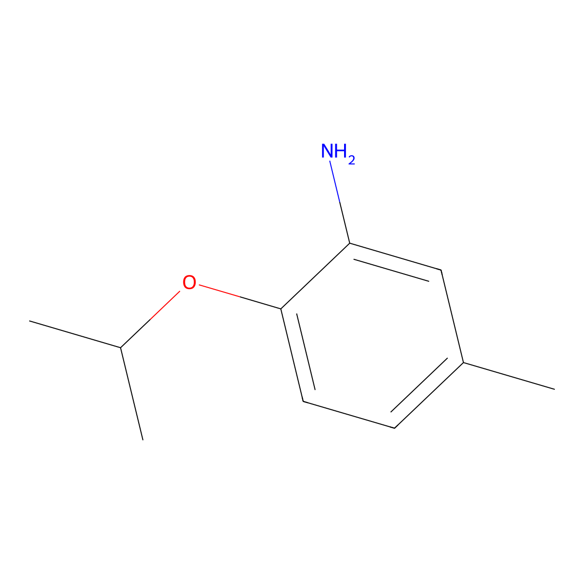 5-Methyl-2-(1-methylethoxy)benzenamine molecular structure, CAS 69676-24-0