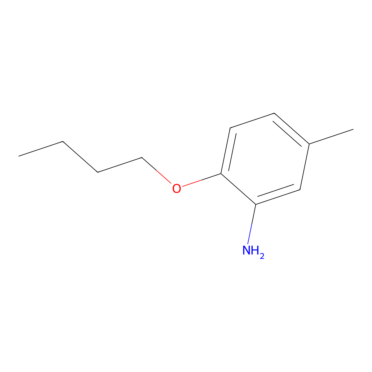 2-Butoxy-5-methylaniline molecular structure, CAS 69676-25-1