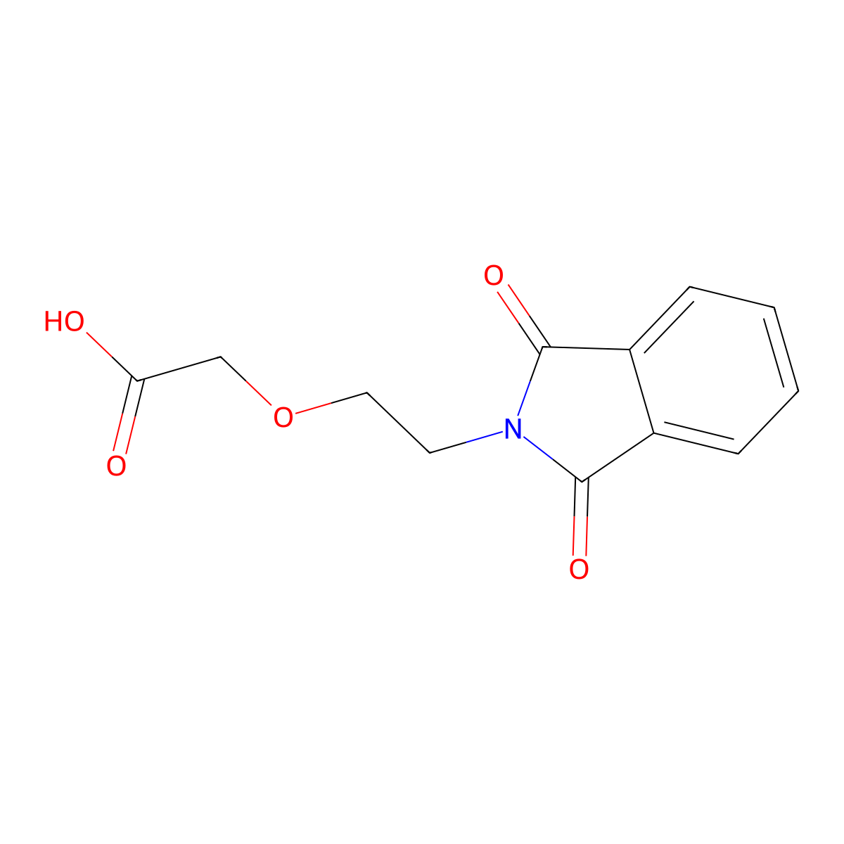 2-(2-(1,3-Dioxoisoindolin-2-yl)ethoxy)acetic acid molecular structure, CAS 69676-65-9