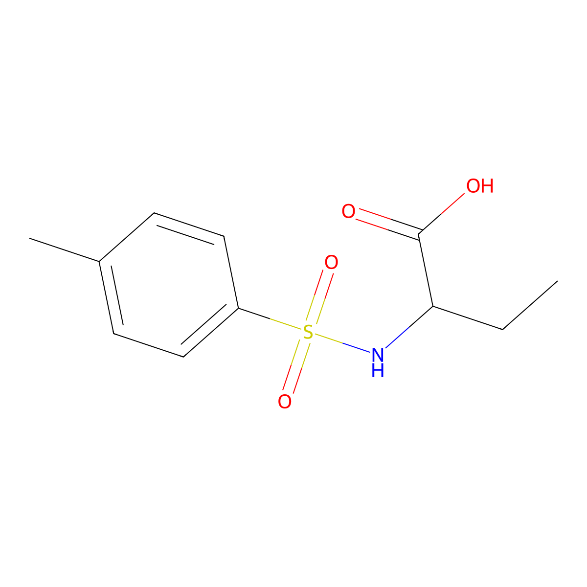 2-{[(4-Methylphenyl)sulfonyl]amino}butanoic acid molecular structure, CAS 69676-71-7