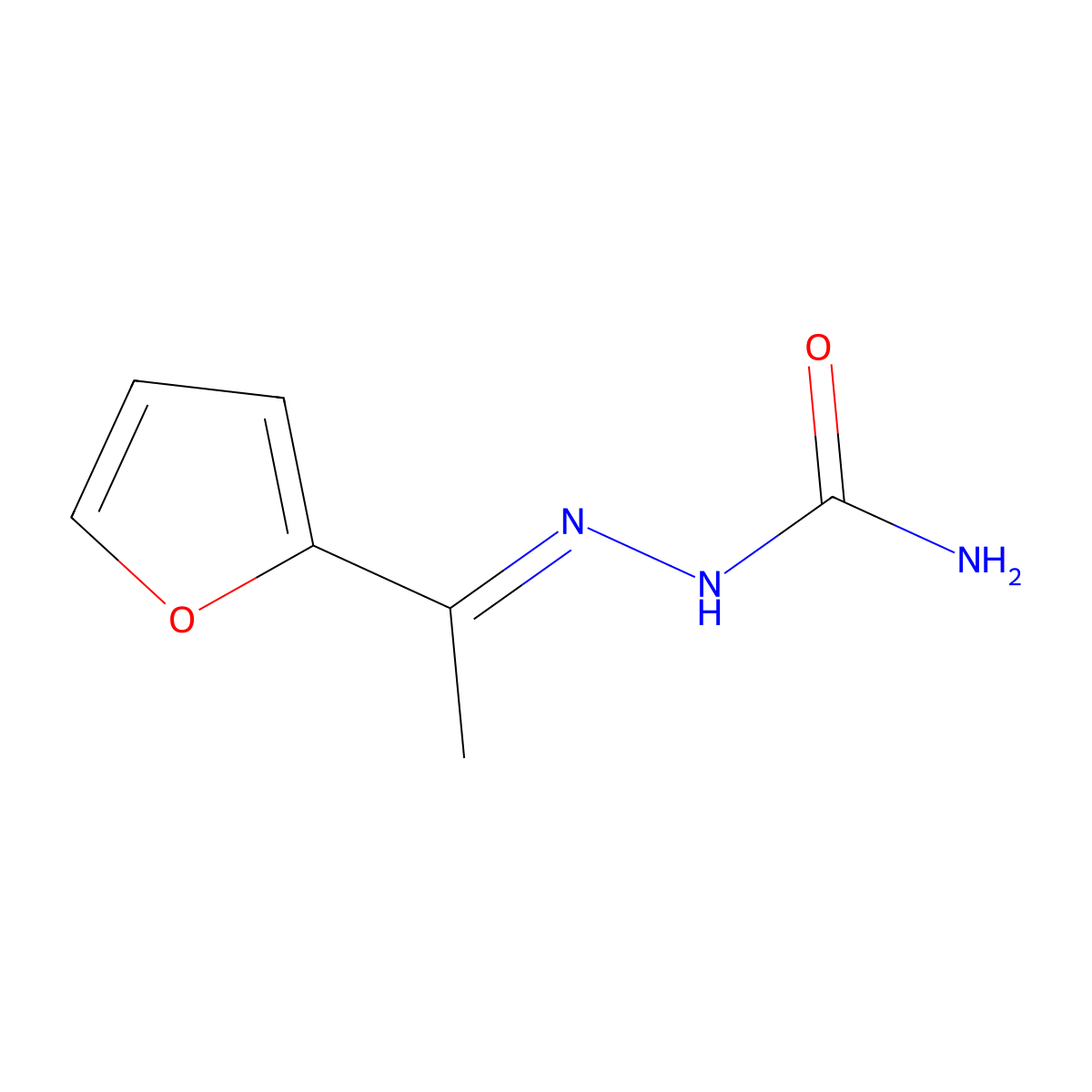 2-[1-(2-Furanyl)ethylidene]hydrazinecarboxamide molecular structure, CAS 6968-25-8