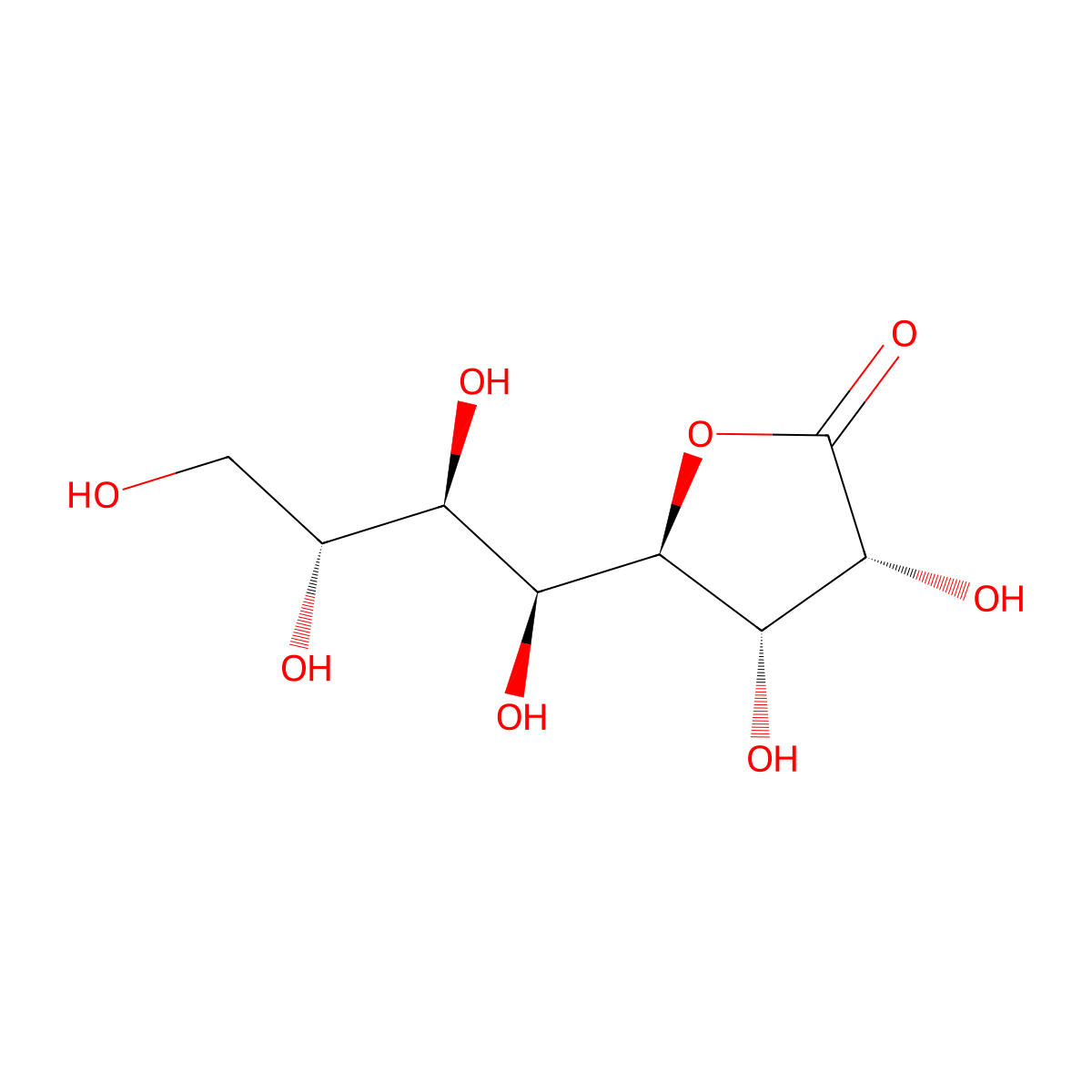 D-erythro-L-Talo-octono-1,4-lactone molecular structure, CAS 6968-62-3