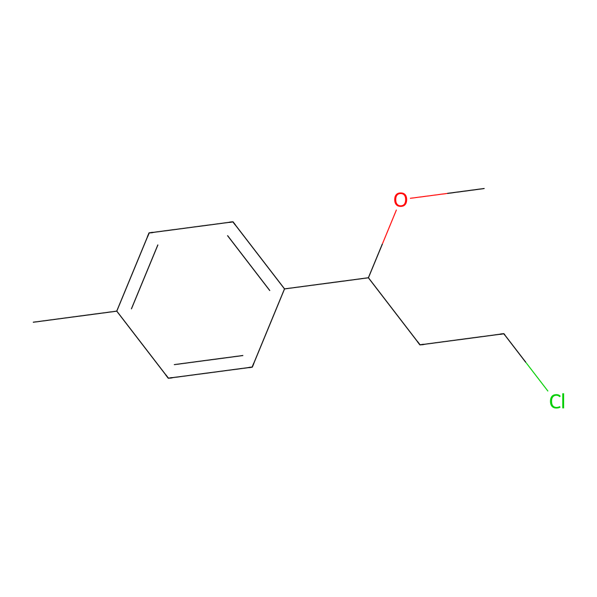 1-(3-Chloro-1-methoxypropyl)-4-methylbenzene molecular structure, CAS 6968-70-3