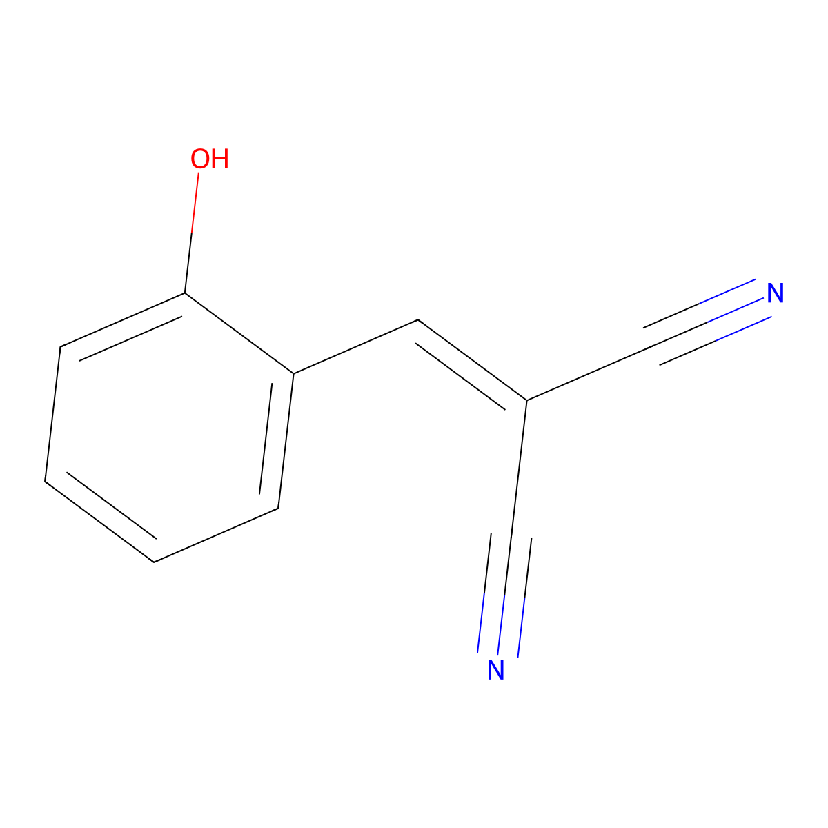 2-Hydroxybenzylidenemalononitrile molecular structure, CAS 6968-92-9