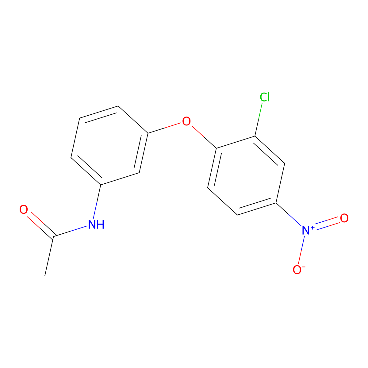 N-[3-(2-chloro-4-nitrophenoxy)phenyl]acetamide molecular structure, CAS 6968-95-2