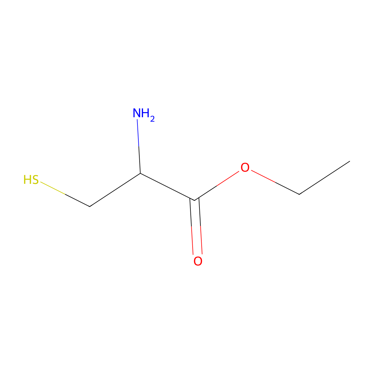 Ethyl 2-amino-3-sulfanylpropanoate molecular structure, CAS 69685-04-7